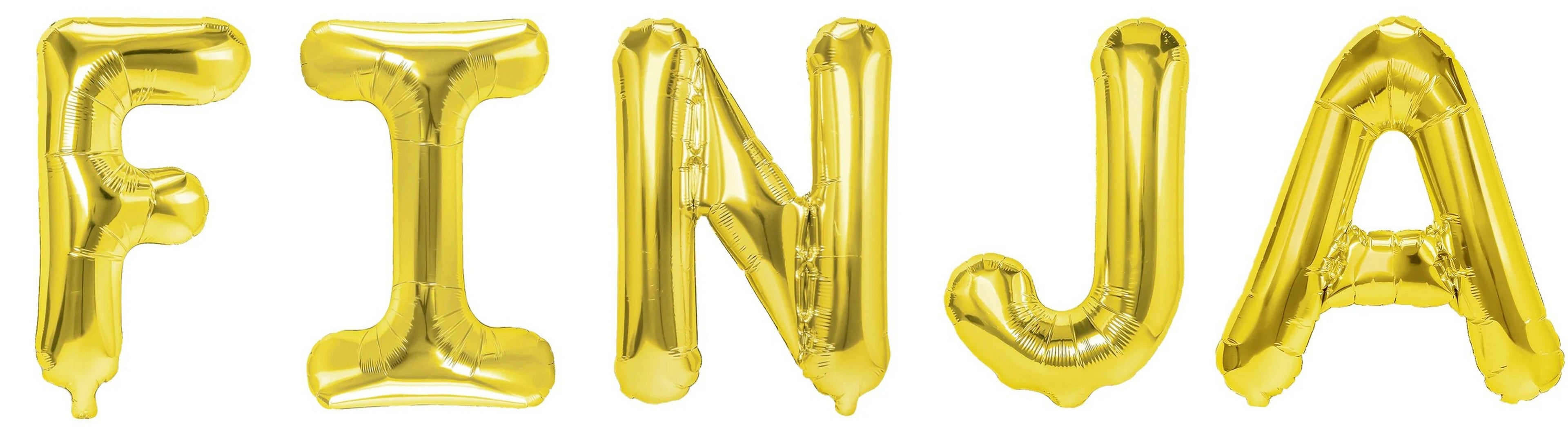Folienballon Schriftzug weibliche Namen (Finja) 35cm Höhe