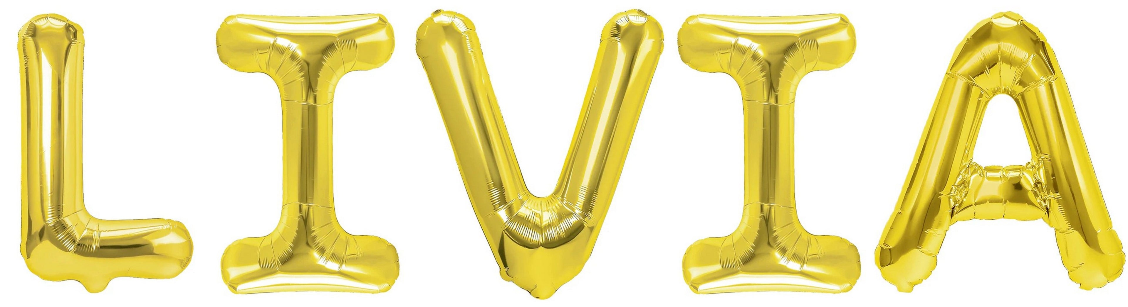 Folienballon Schriftzug weibliche Namen (Livia) 35cm Höhe