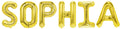 Folienballon Schriftzug weibliche Namen (Sophia) 35cm Höhe