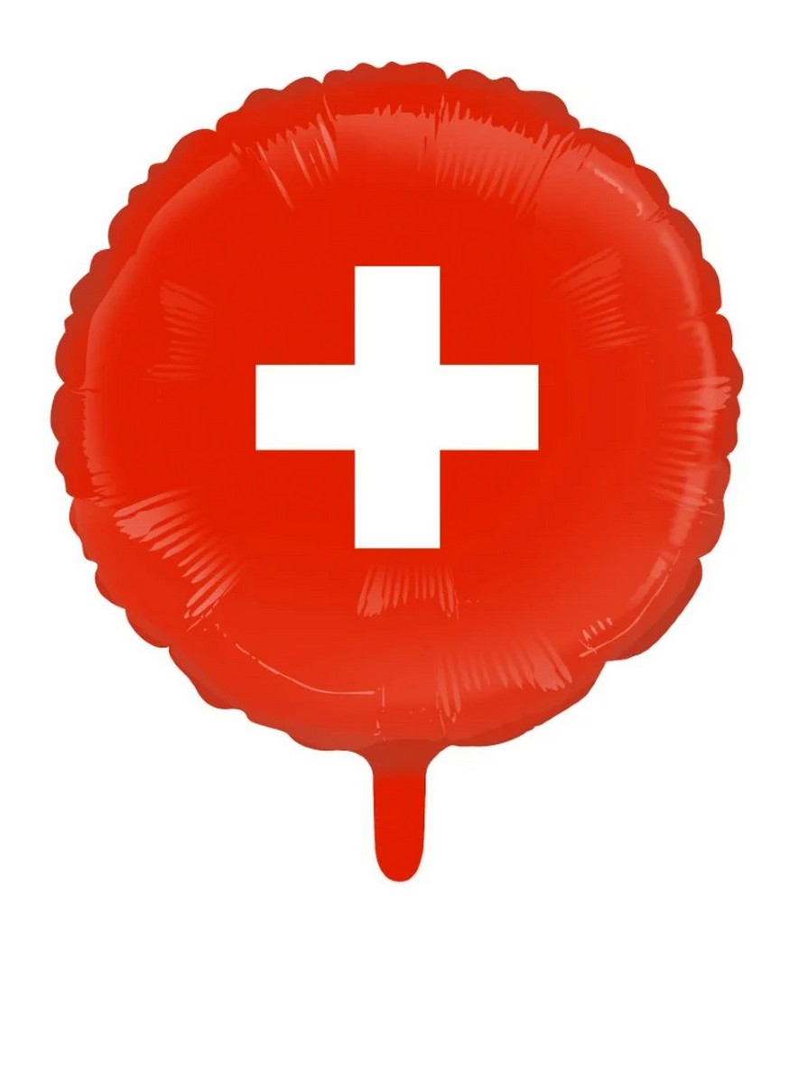 Folienballon Schweiz 45cm rund