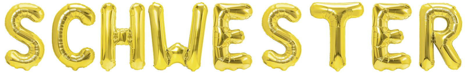 Folienballon Schriftzug (Schwester) - Gold, 35 cm