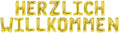 Folienballon Schriftzug (Herzlich Willkommen) 35cm Höhe