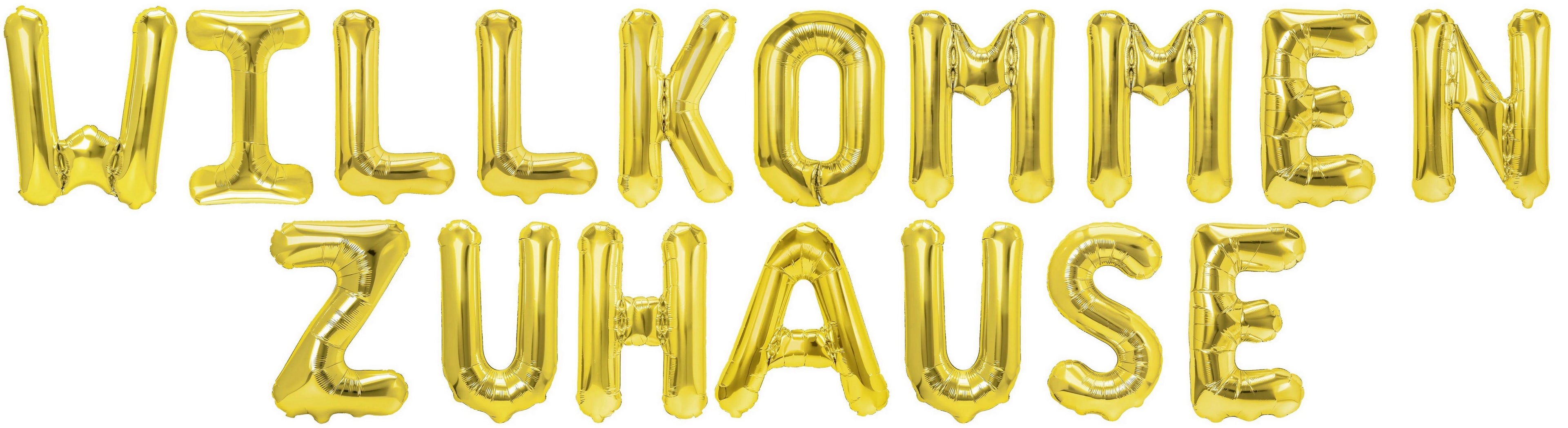 Folienballon Schriftzug (Willkommen Zuhause) 35cm Höhe