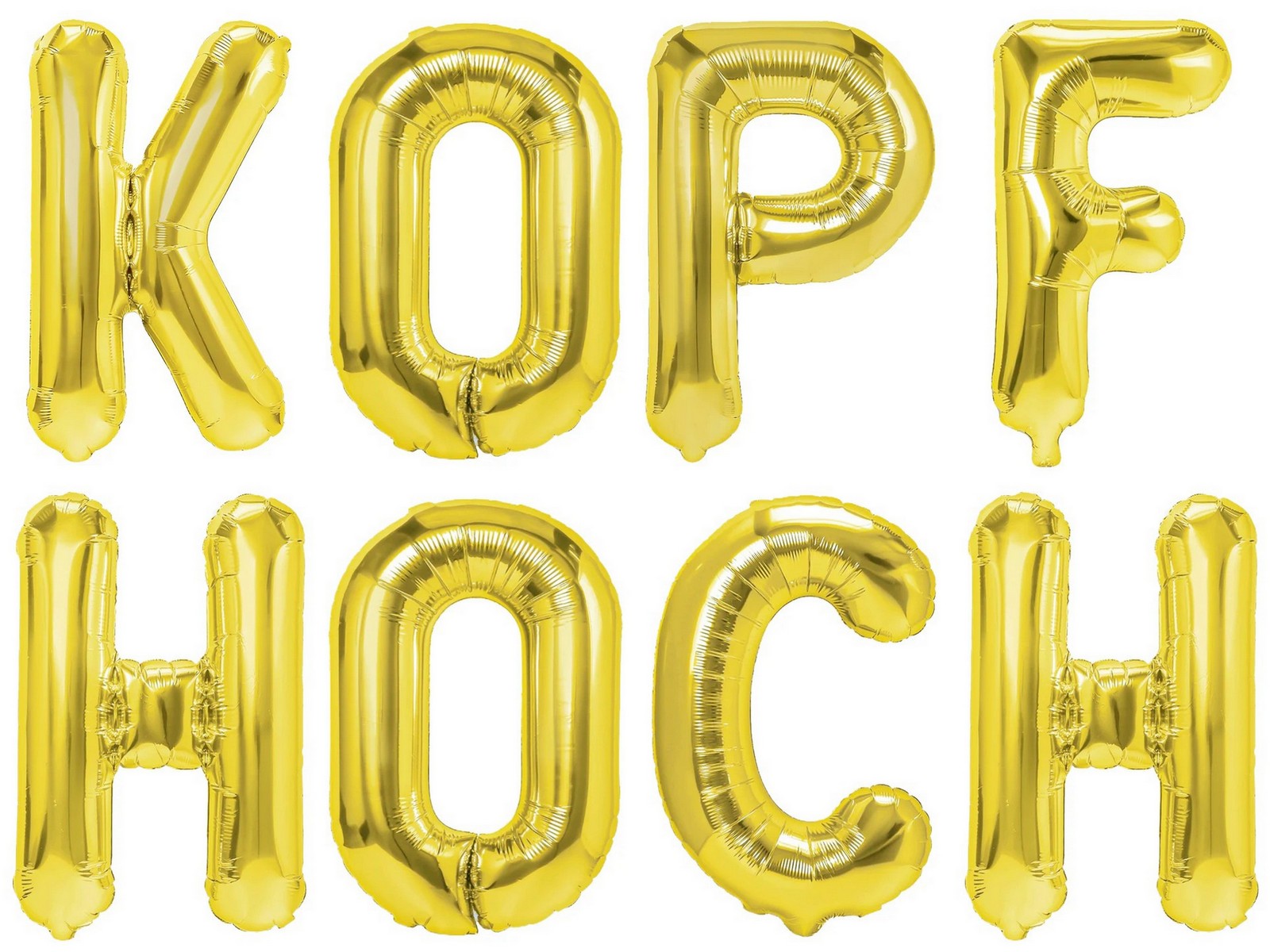 Folienballon Schriftzug (Kopf hoch) 35cm Höhe