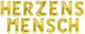 Folienballon Schriftzug (Herzensmensch) 35cm Höhe