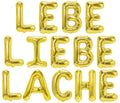 Folienballon Schriftzug (Lebe Liebe Lache) 35cm Höhe