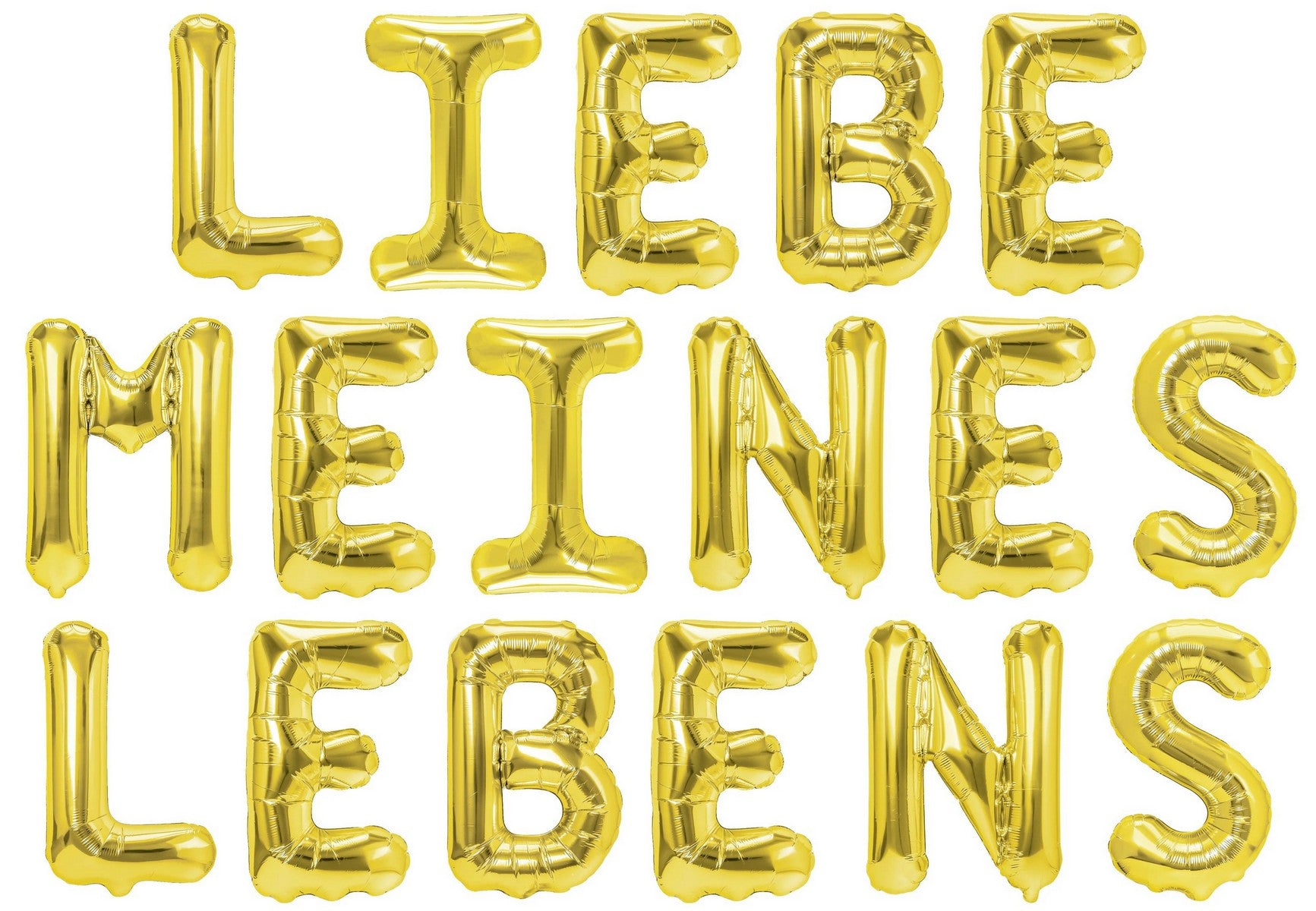 Folienballon Schriftzug (Liebe meines Lebens) 35cm Höhe