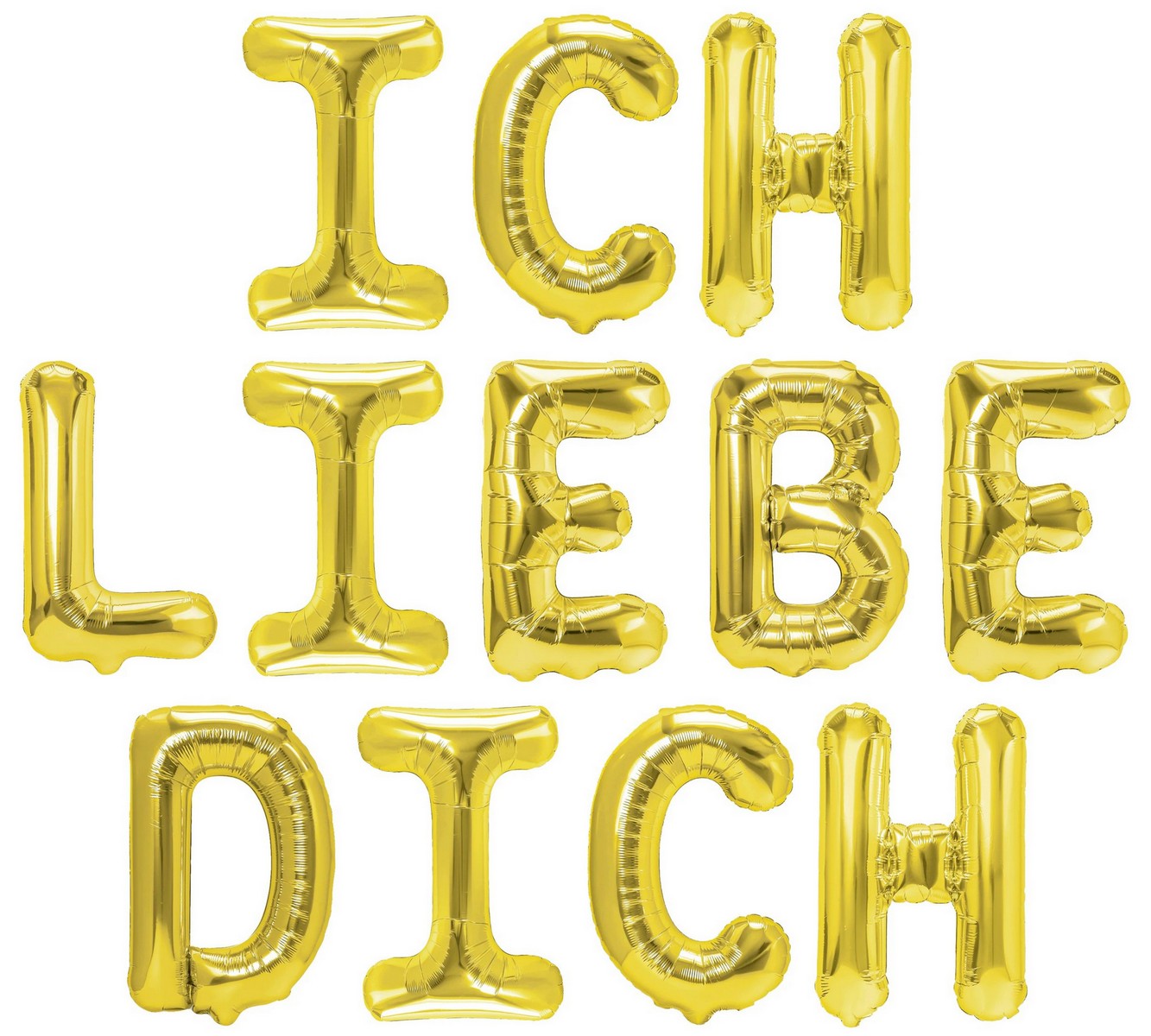 Folienballon Schriftzug (Ich liebe dich) 35cm Höhe