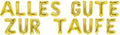 Banner (Alles Gute zur Taufe) 16x12cm weiß