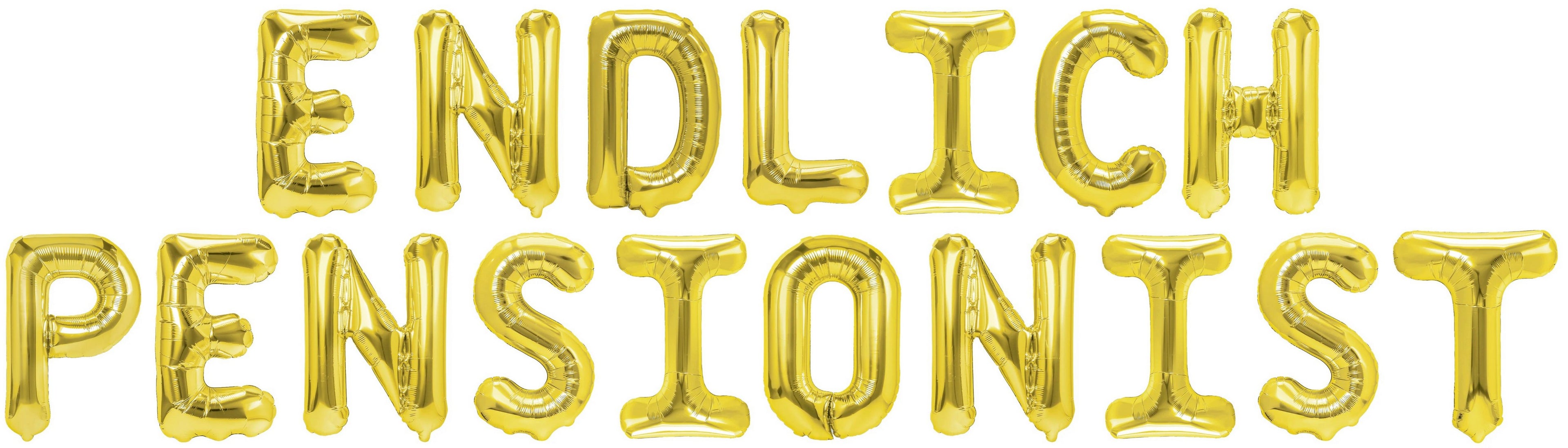 Banner (Endlich Pensionist) 16x12cm weiß