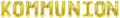 Folienballon Schriftzug (Kommunion) - Gold, 35 cm