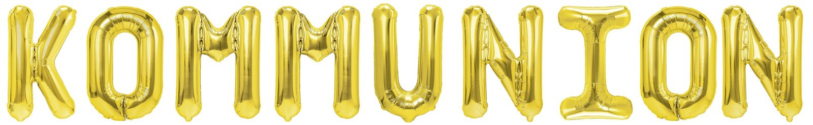 Folienballon Schriftzug (Kommunion) - Gold, 35 cm