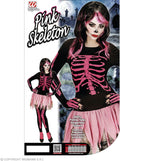 Kostüm Pink Skelett inkl. Handschuhe