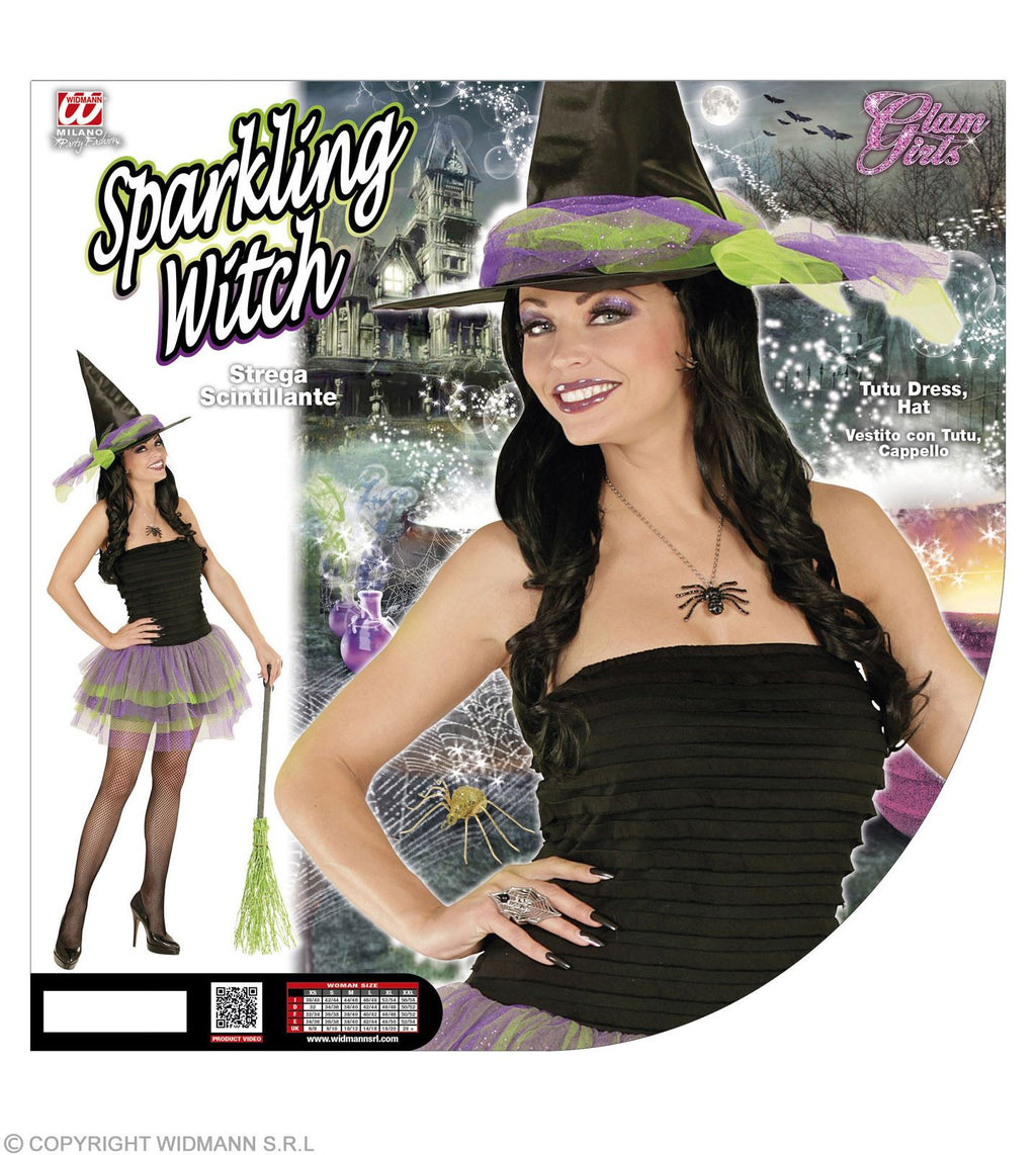Kostüm Hexe Sparkling inkl. Hut