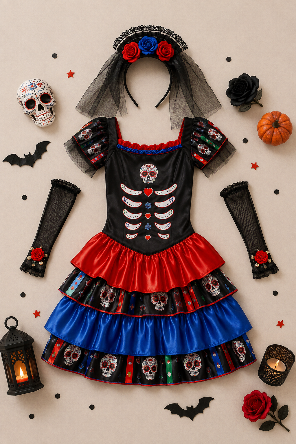 Kostüm Dia de los Muertos
