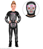 Kostüm Glitzerskelett inkl. Maske