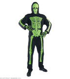 Kostüm Neonskelett inkl. Maske