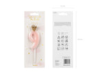Kerze Zahl Nr. 9 mit Krone rosa 9,5cm