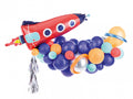 Ballongirlande Set Rakete bunt 154x130cm
