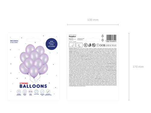 10x Latexballon Strong lila metallic 30cm