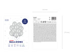 10x Latexballon Strong silber metallic 30cm
