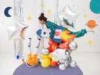 10x Latexballon Glossy silber 30cm