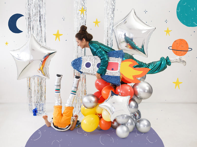 10x Latexballon Glossy silber 30cm