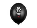 6x Latexballon Strong Pirat schwarz pastell 30cm