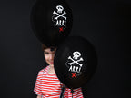 6x Latexballon Strong Pirat schwarz pastell 30cm