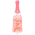Folienballon Sektflasche rosa Cheers to you 87cm