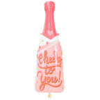 Folienballon Sektflasche rosa Cheers to you 87cm