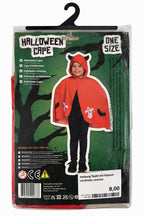 Umhang Teufel mit Kapuze rot Kinder onesize