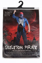 Kostüm Skelett-Pirat Shirt Hose Gürtel Maske
