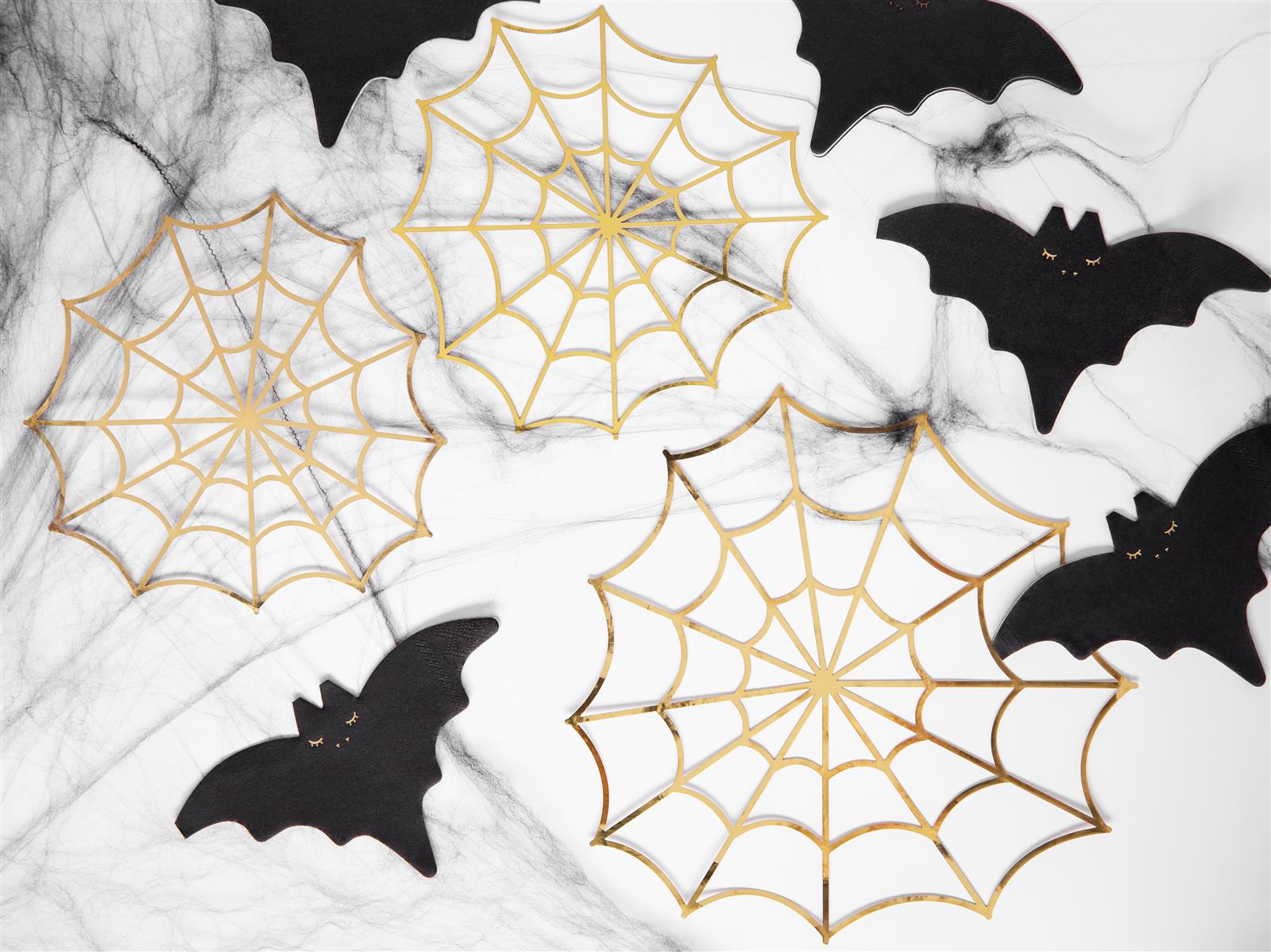 20x Serviette Fledermaus schwarz 16x9cm