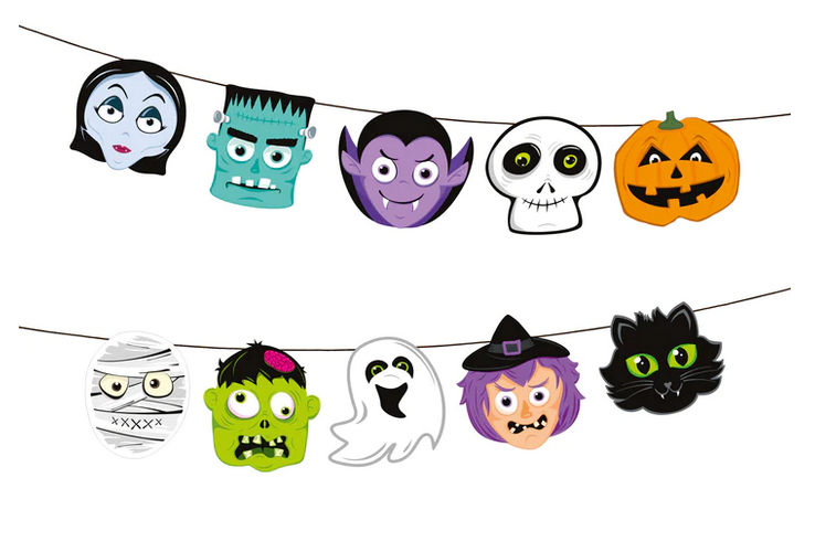 Girlande Halloween Monster 1,5m