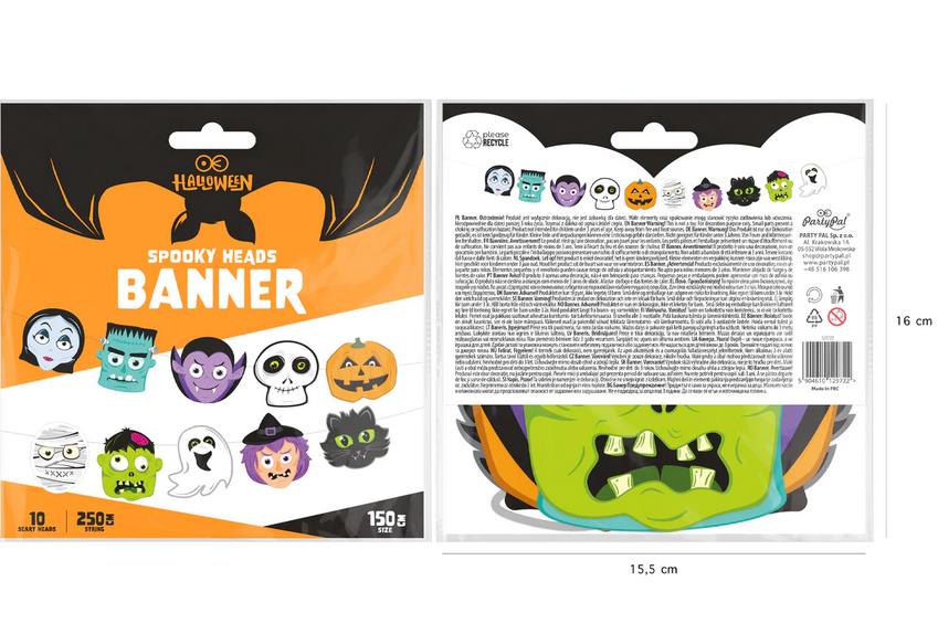 Girlande Halloween Monster 1,5m