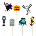 7x Cupcake Topper Halloween Monster 9cm
