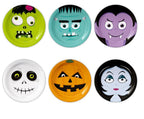 6x Papierteller Halloween Monster 18cm