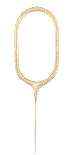 Wunderkerze Zahl Nr. 0 gold 16cm