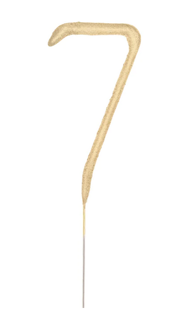 Wunderkerze Zahl Nr. 7 gold 16cm
