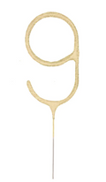 Wunderkerze Zahl Nr. 9 gold 16cm