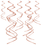 5x Hängespirale rosegold 60cm