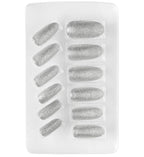Set Fingernägel Glitzer silber selbstklebend 12 Stk.