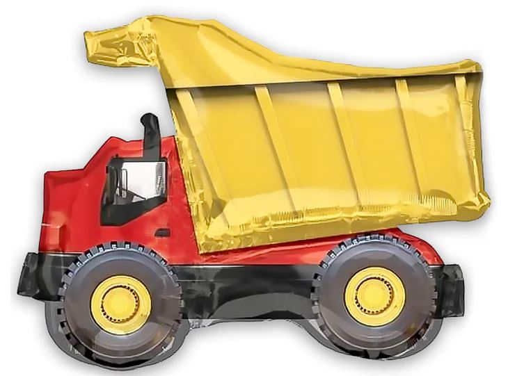 Folienballon Lastwagen rot gelb 86cm