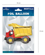 Folienballon Lastwagen rot gelb 86cm