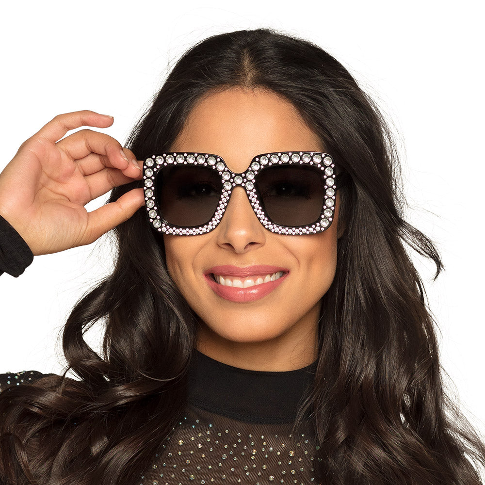 Brille Bling Bling schwarz