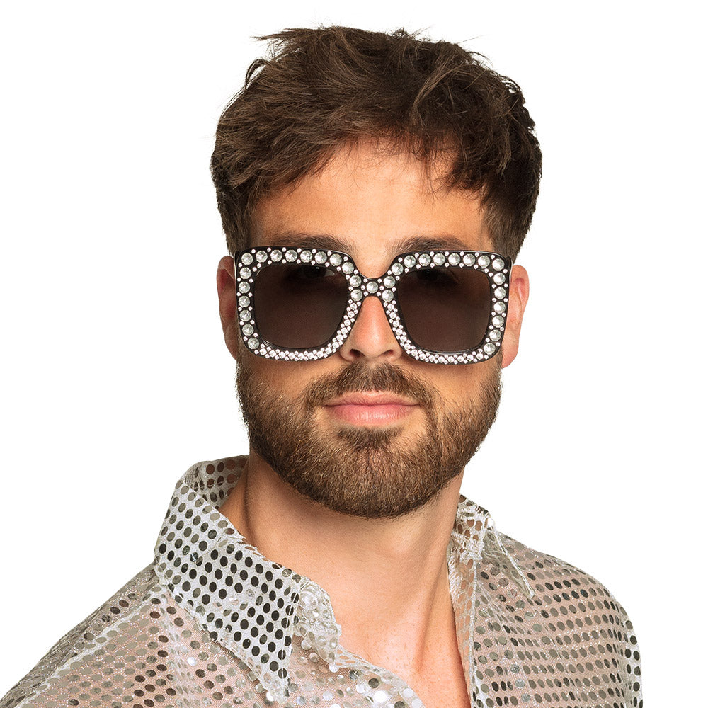 Brille Bling Bling schwarz