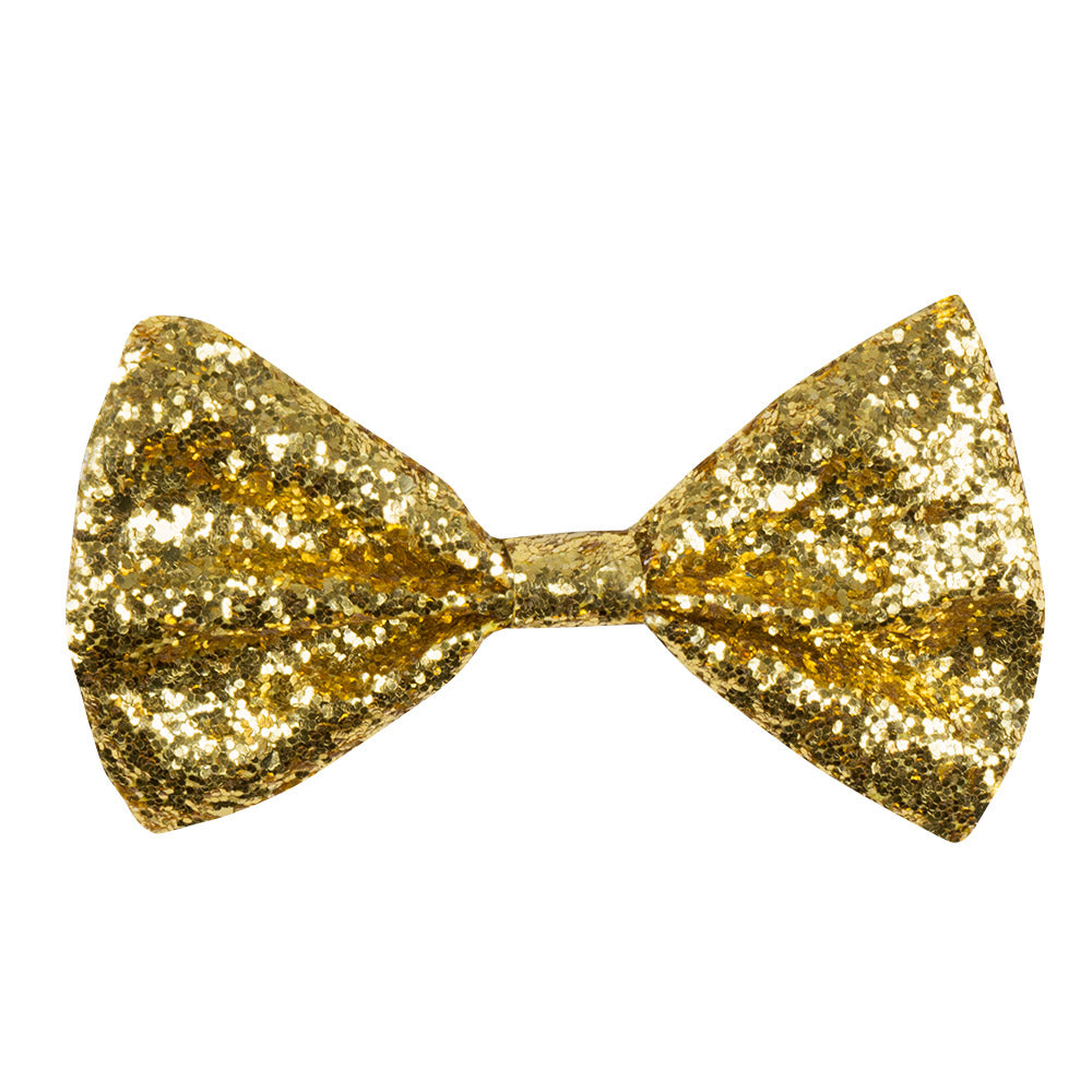 Fliege Glitzer gold