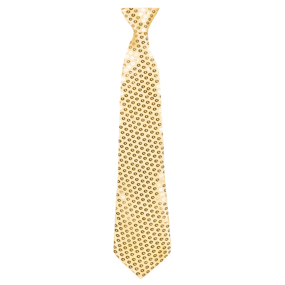 Krawatte Glitzer gold