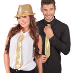 Krawatte Glitzer gold